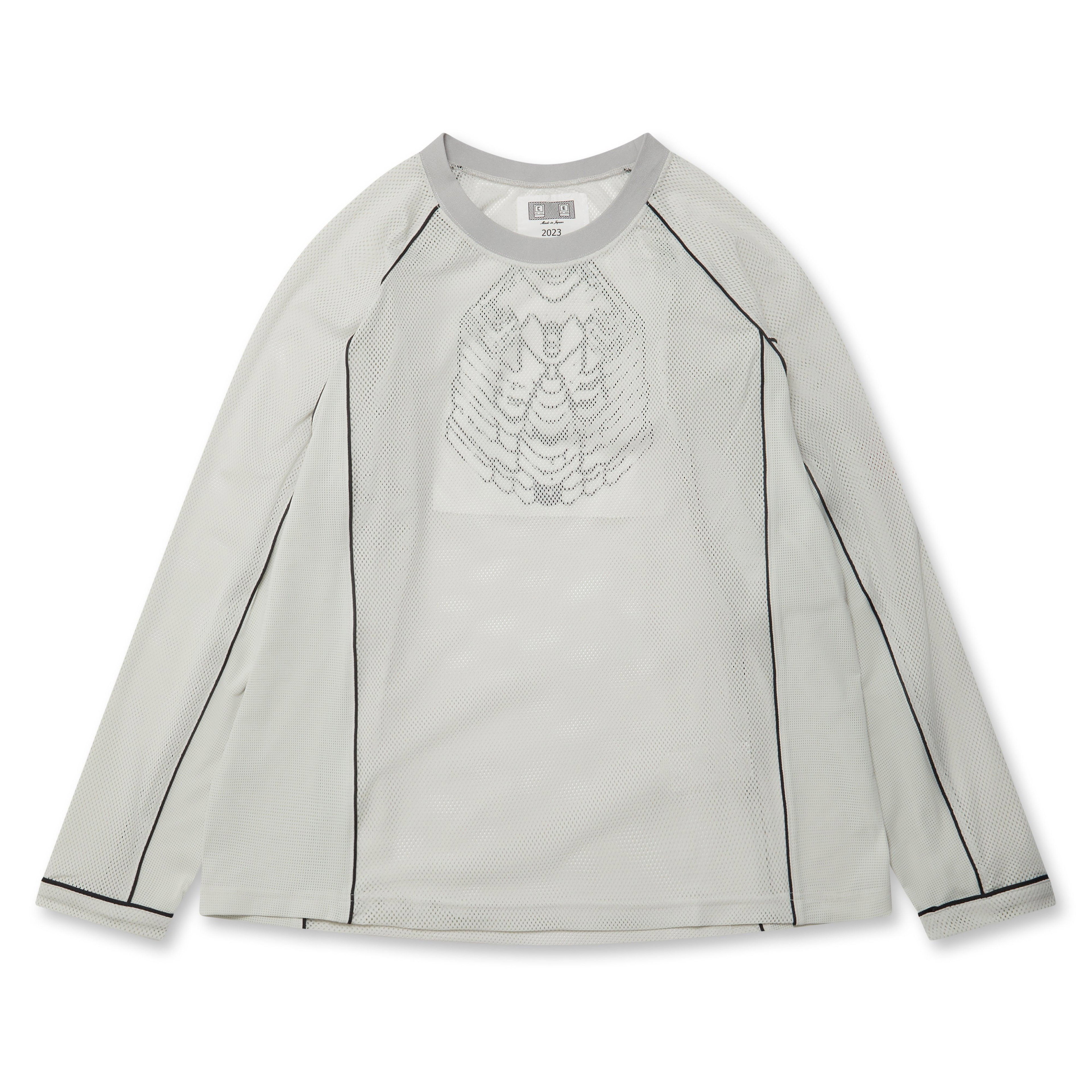 Cav Empt - Men’s Mesh Raglan Colour Long Sleeve T-Shirt - (Grey) by CAV EMPT