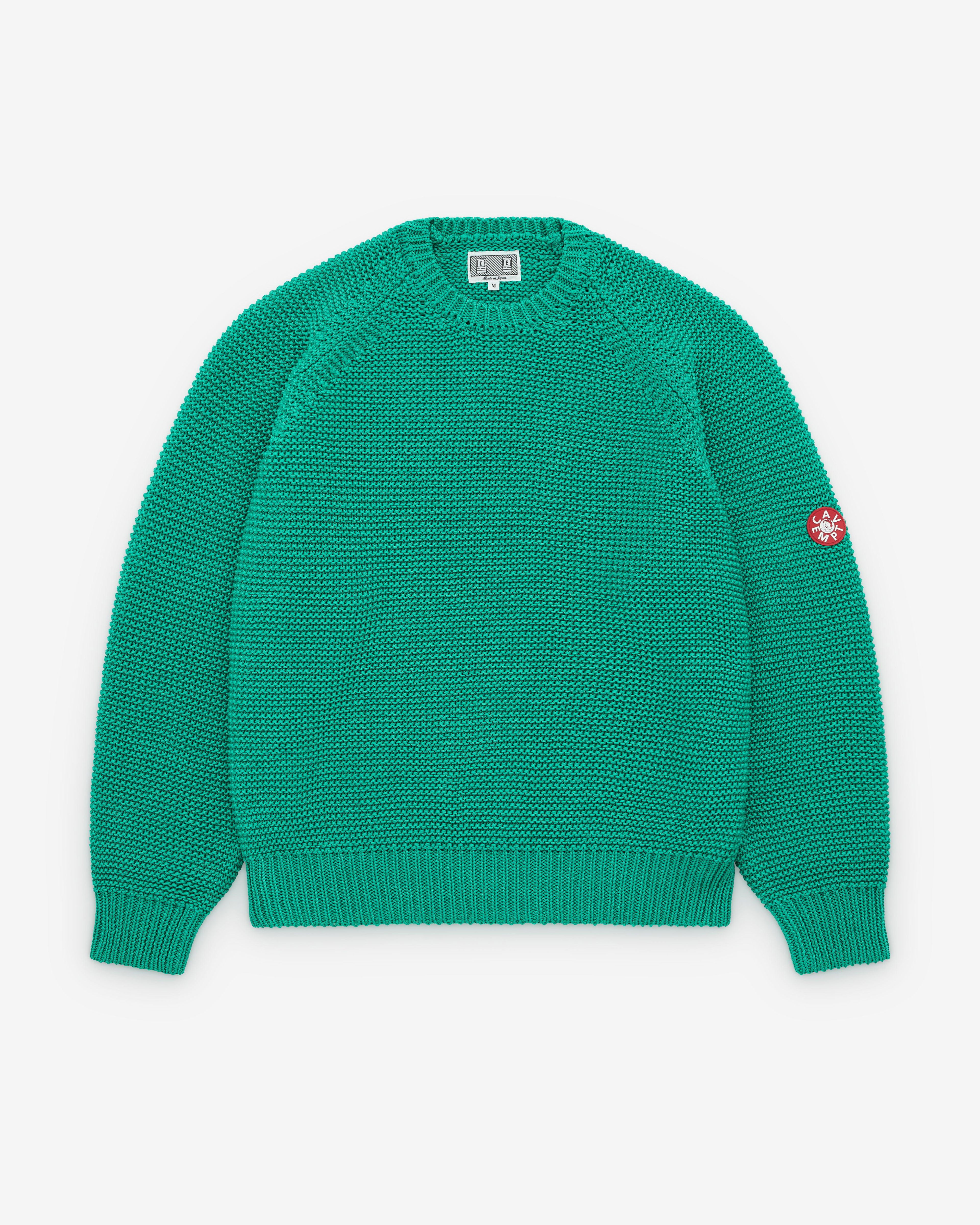 Cav Empt - Men's Raglan Sleeve Cotton Knit - (Green) by CAV EMPT