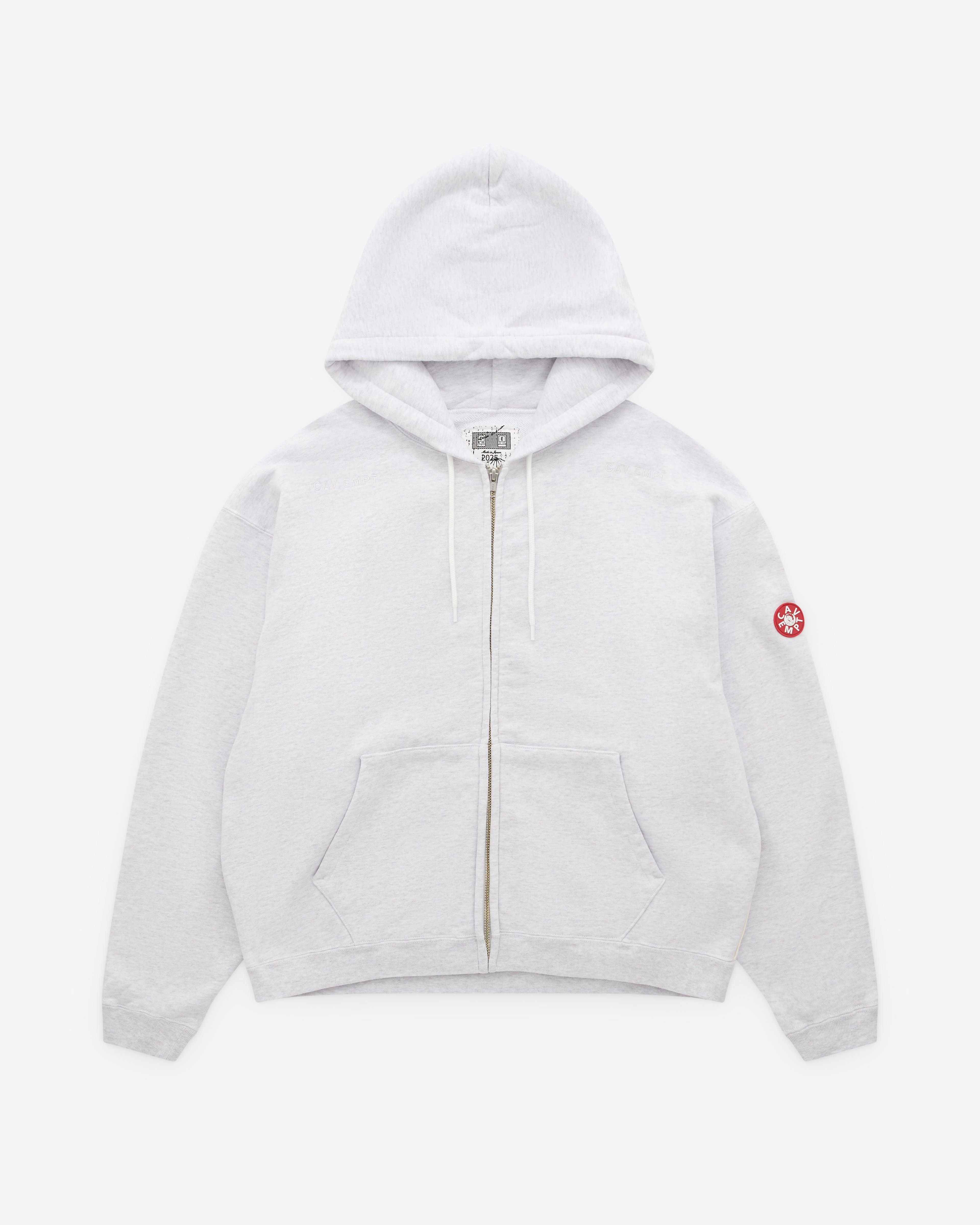 Cav Empt - Men’s Solid Loose Zip Hoody - (Grey) by CAV EMPT