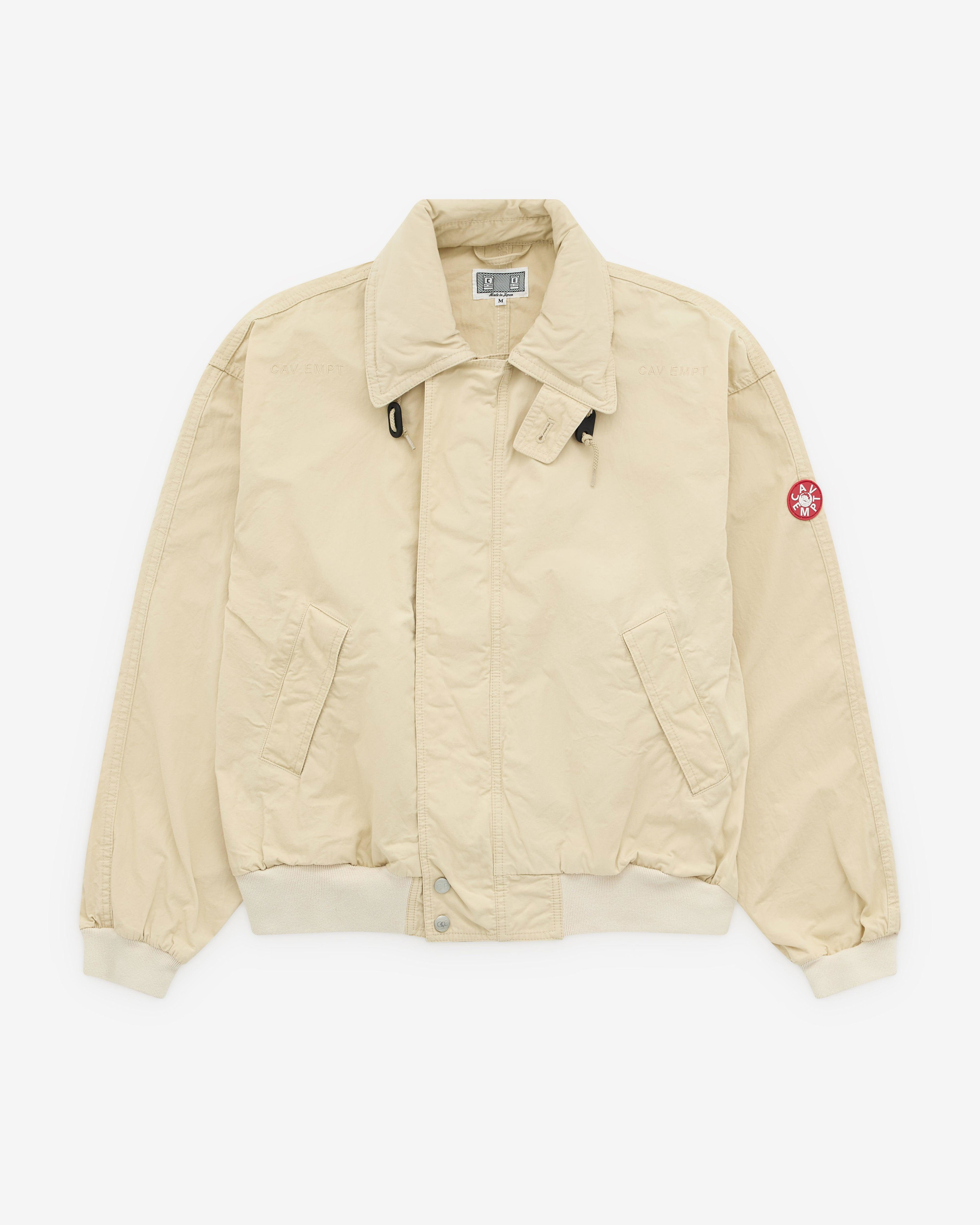 Cav Empt - Men’s Washed Zip Jacket - (Beige) by CAV EMPT
