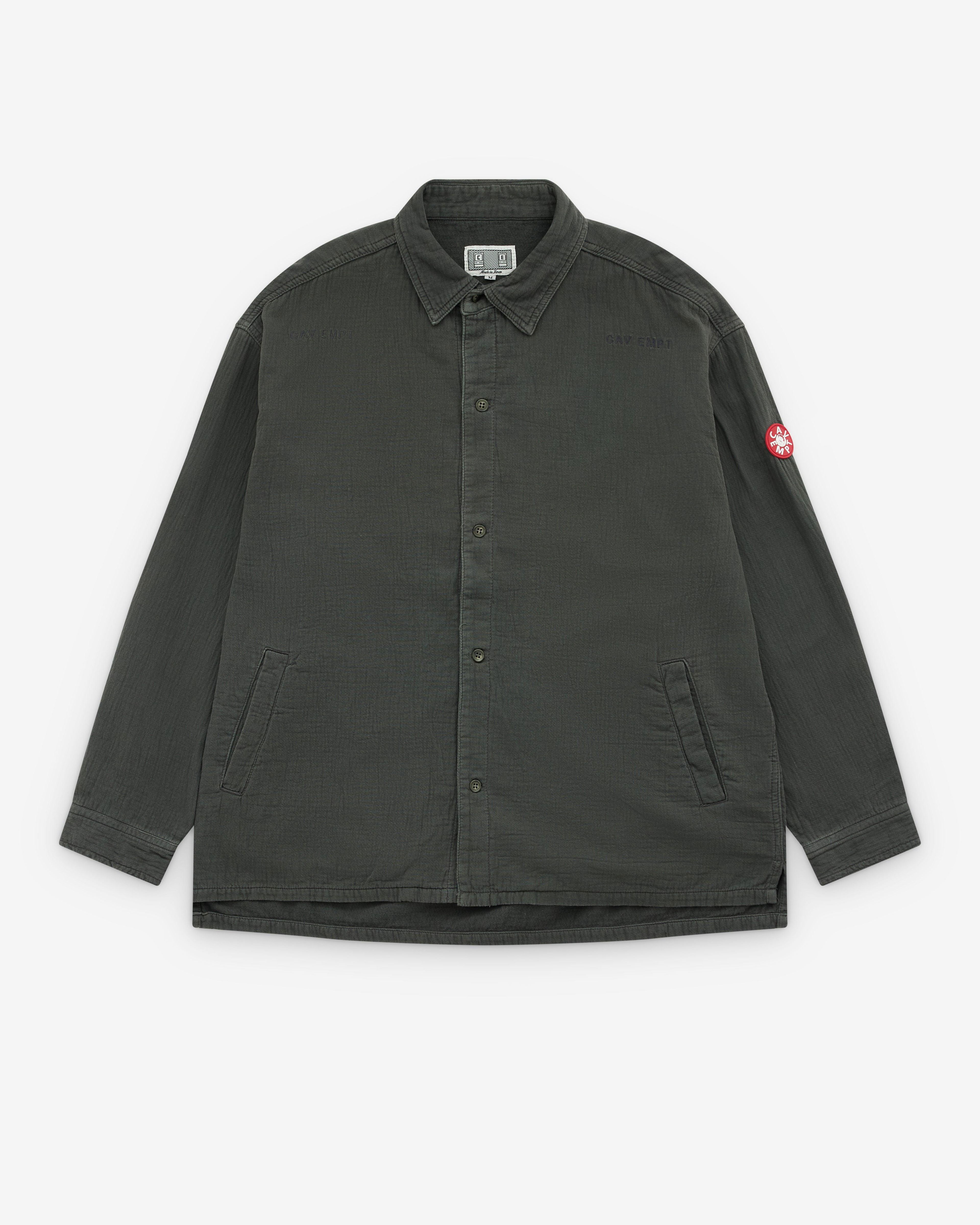 Cav Empt - Men’s Welt Pockets Big Shirt - (Charcoal) by CAV EMPT