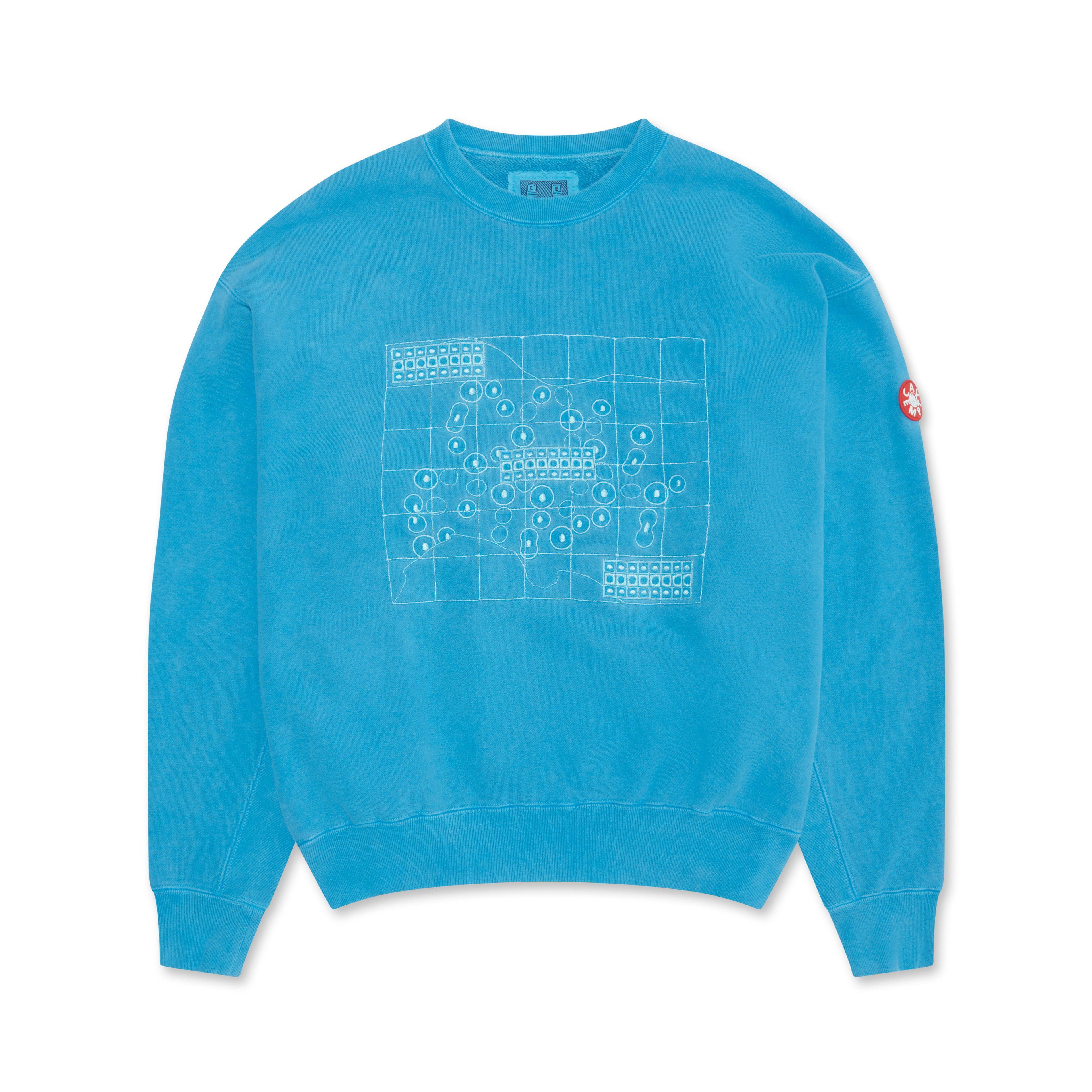 Cav Empt - Overdye Arrangement Crew Neck - (Blue) by CAV EMPT