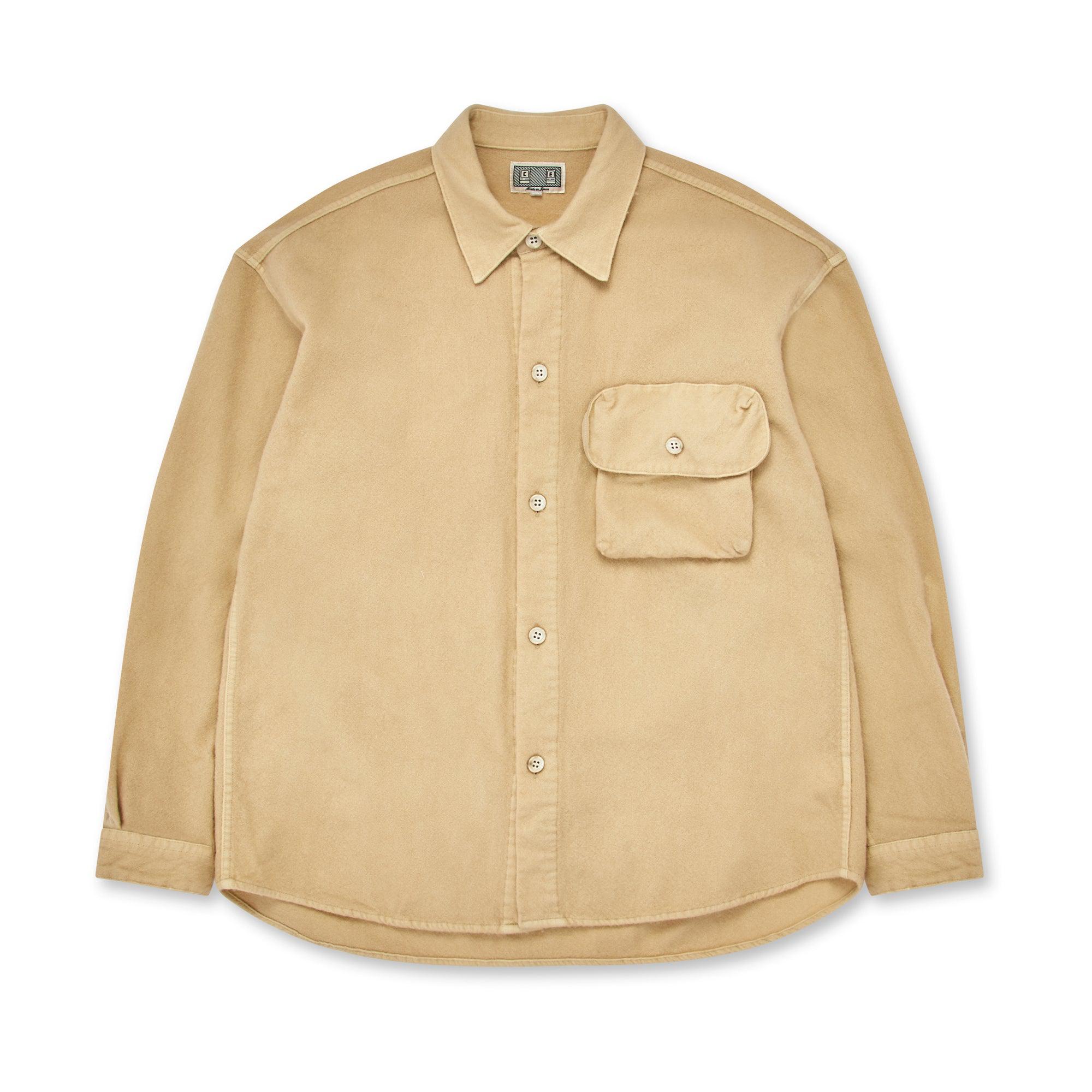 Cav Empt - Overdye Wool Big Shirt - (Beige) by CAV EMPT