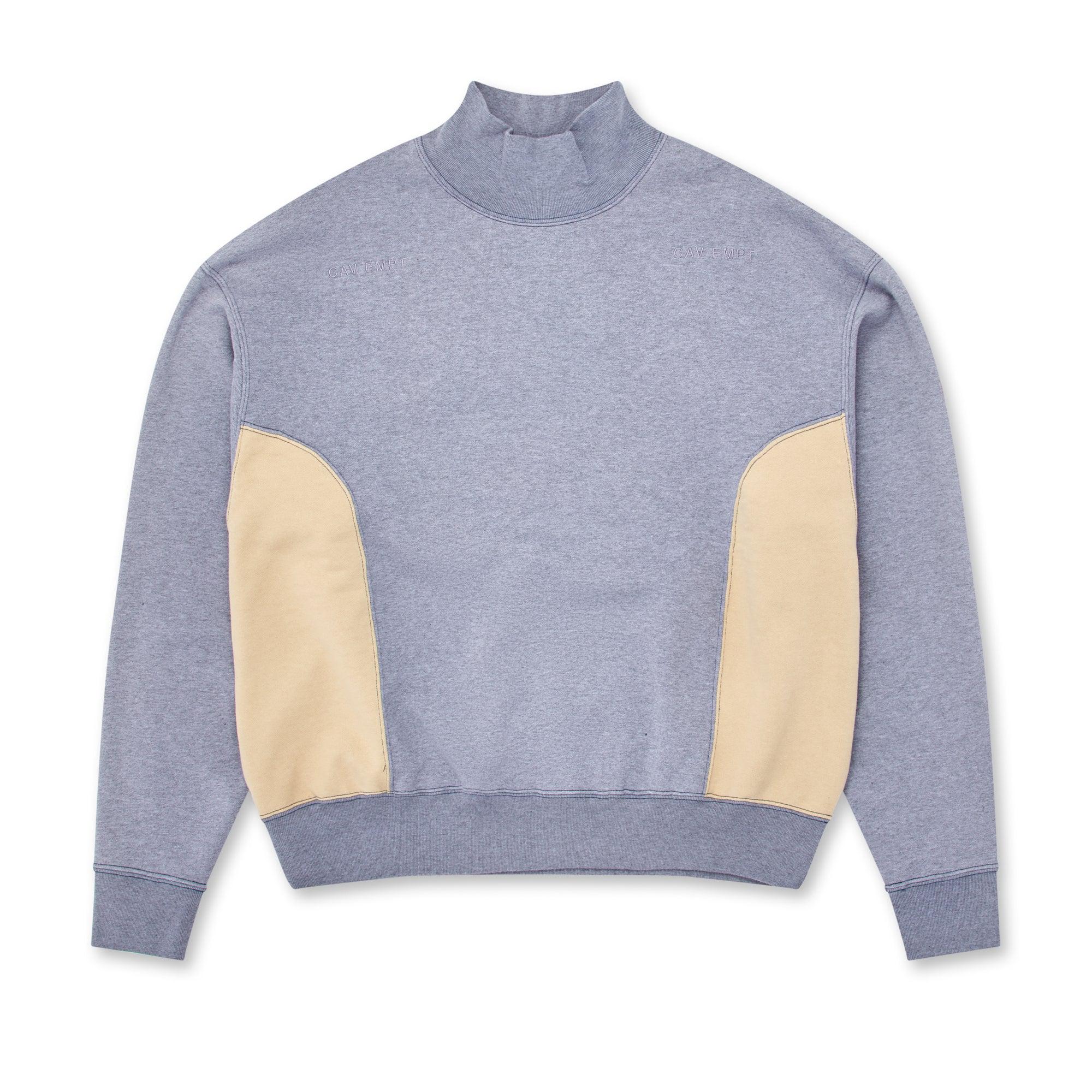 Cav Empt - Side Panel Mock Neck - (Grey) by CAV EMPT