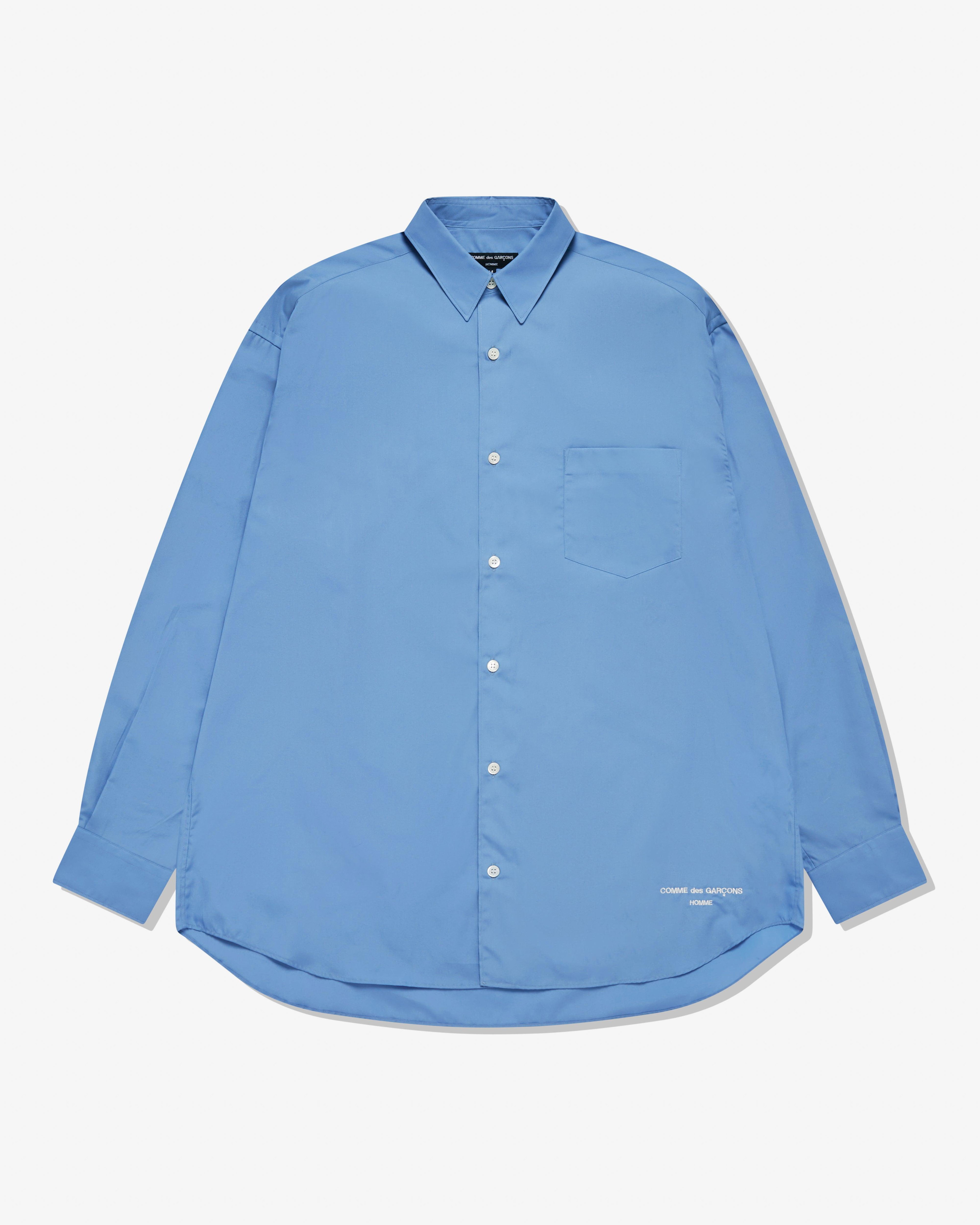Comme des Garçons Homme - Men’s Cotton Broad Shirt - (Blue) by CDG HOMME