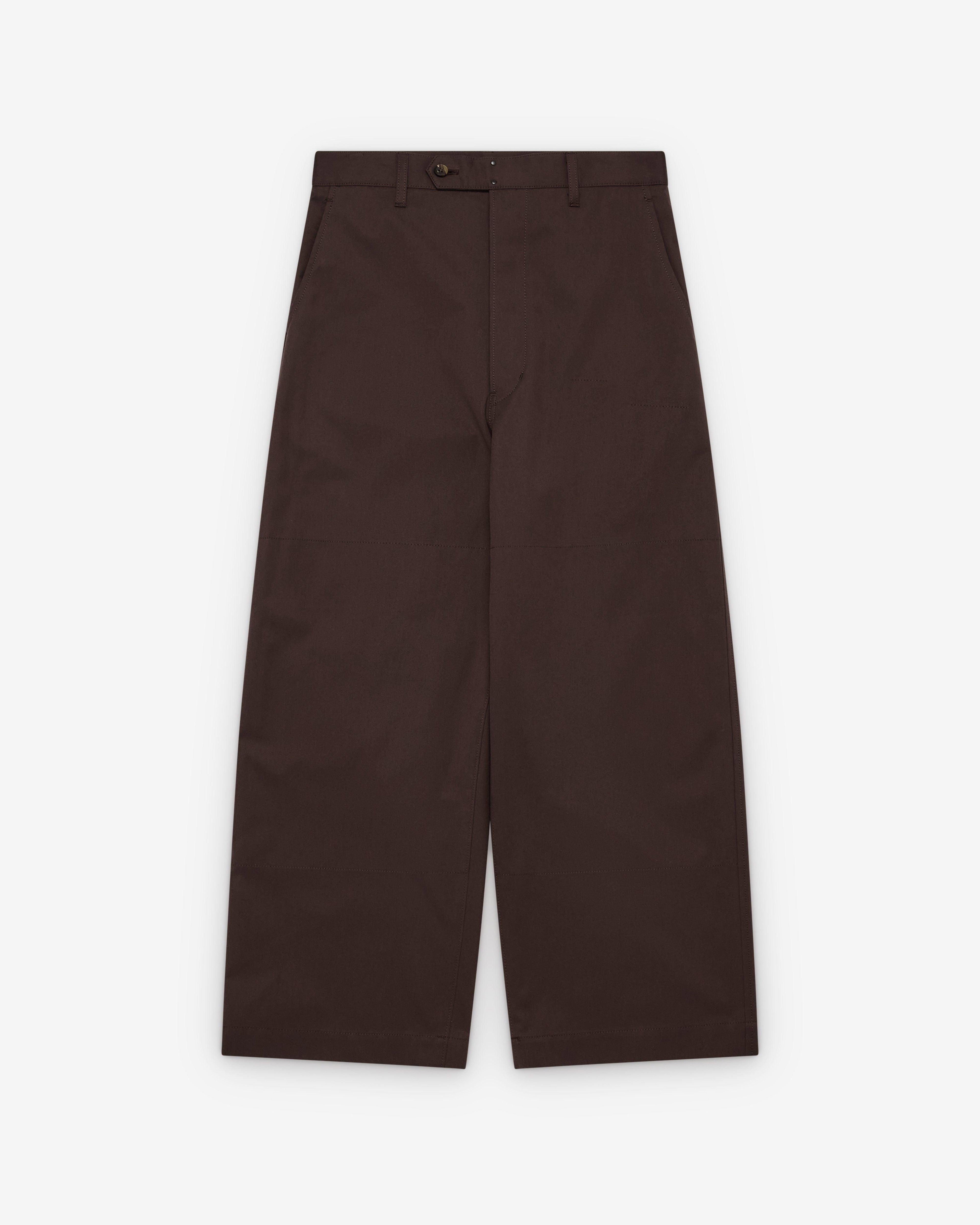 Comme des Garçons Homme - Men's Cotton Trousers - (Dark Brown) by CDG HOMME