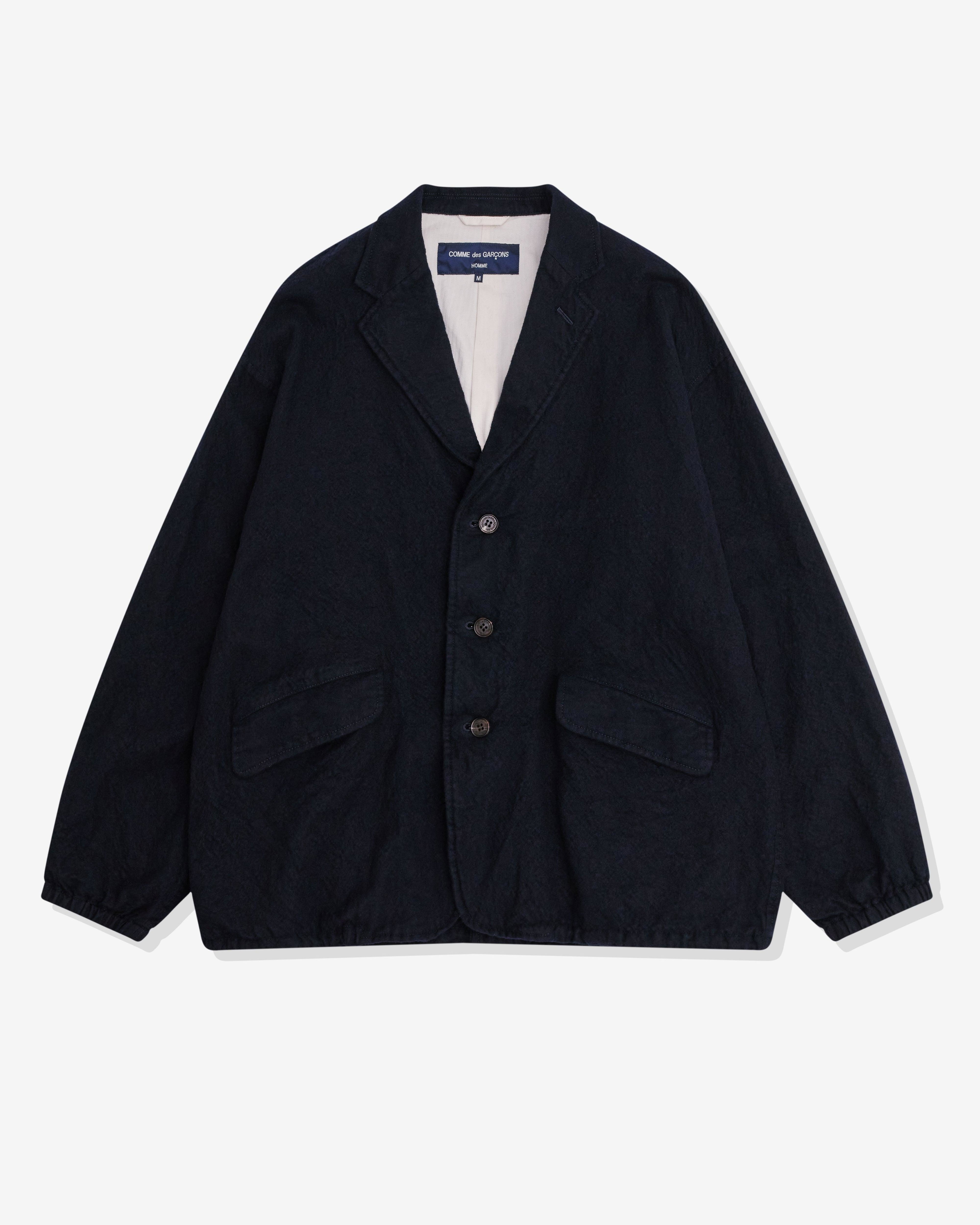 Comme des Garçons Homme - Men’s Garment Milled Sports Jacket - (Navy) by CDG HOMME