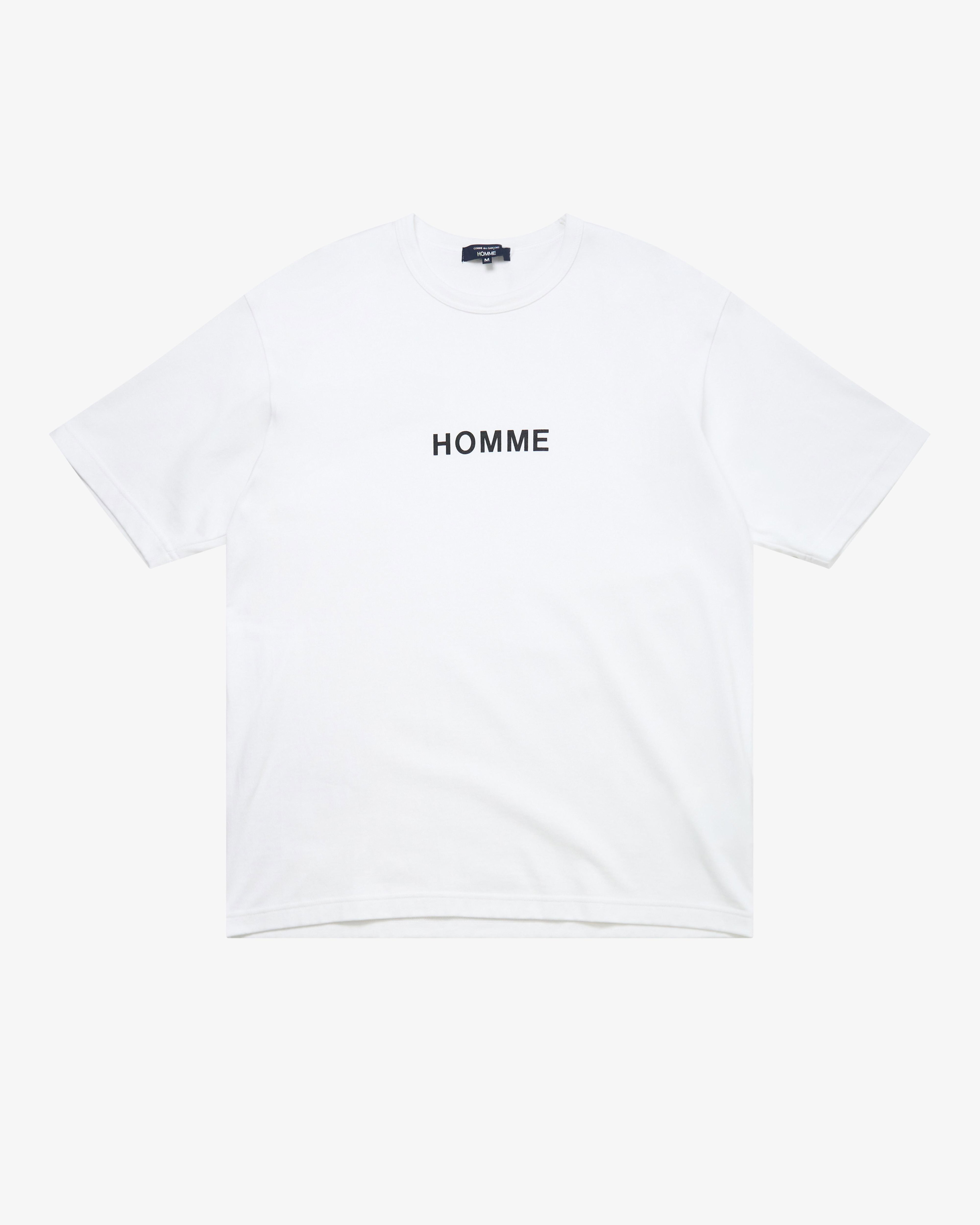 Comme des Garçons Homme - Men's Logo T-Shirt - (White) by CDG HOMME