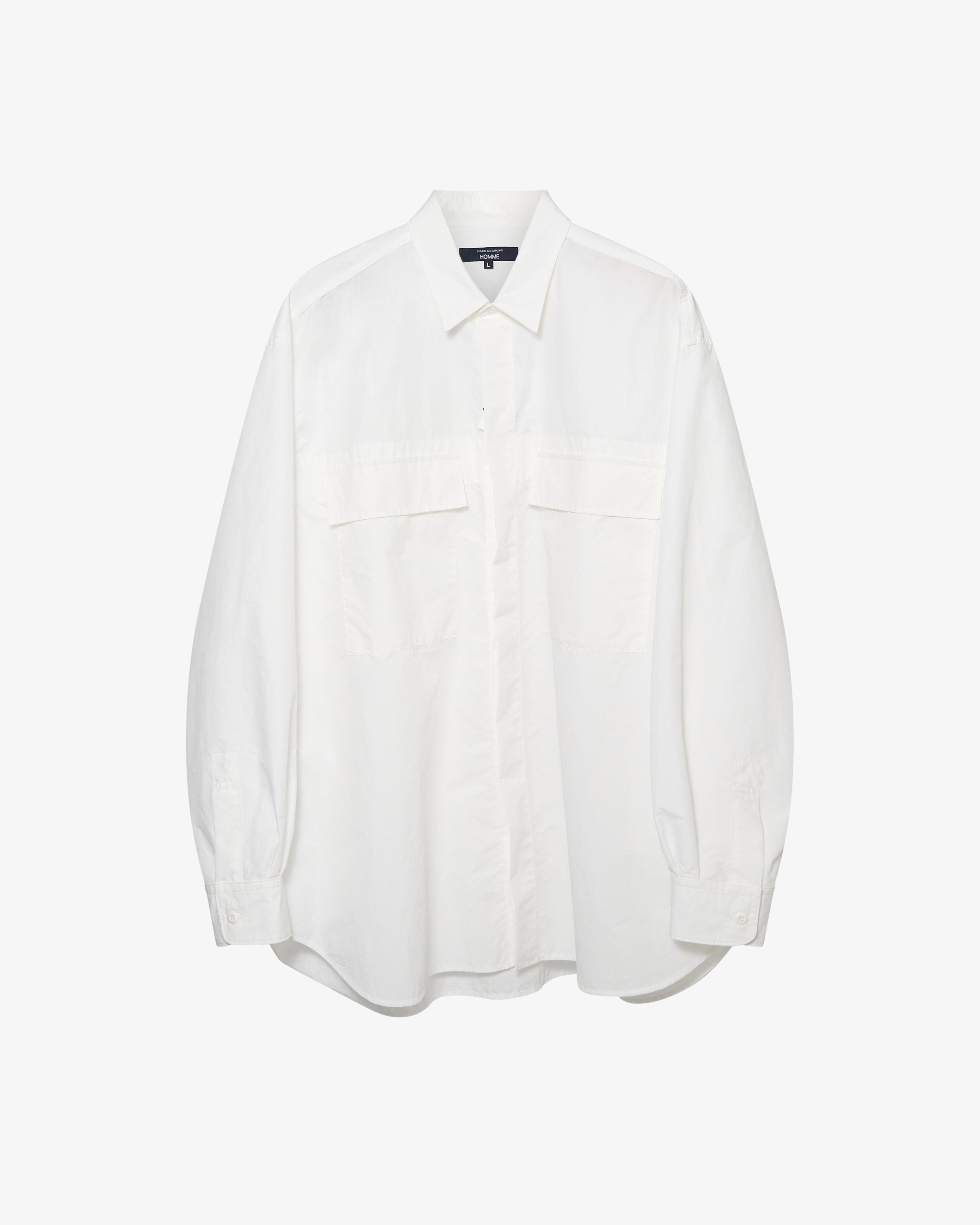 Comme des Garçons Homme - Men's Long Sleeve Pocket Shirt - (White) by CDG HOMME