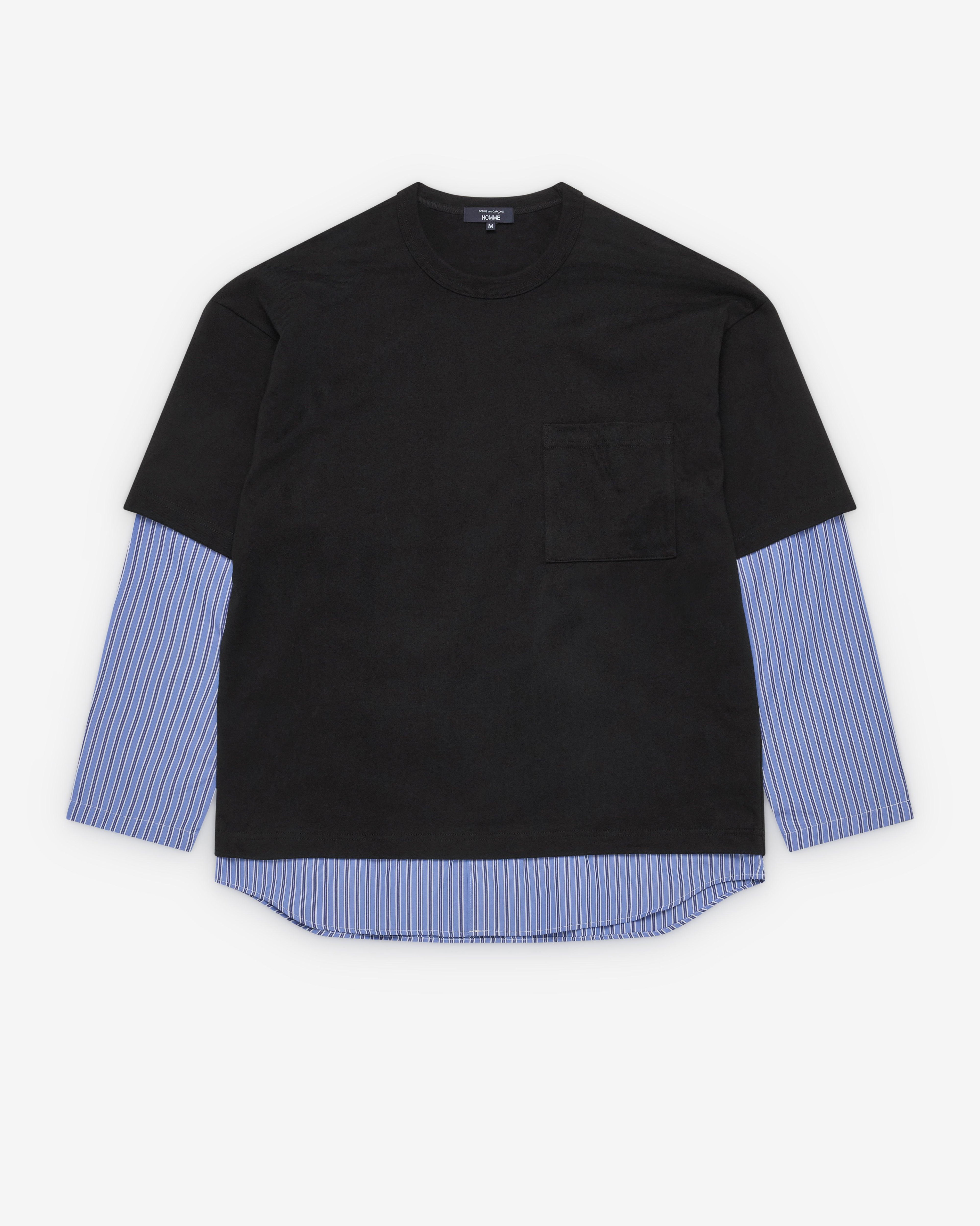 Comme des Garçons Homme - Men's Long Sleeve  T-Shirt - (Black) by CDG HOMME