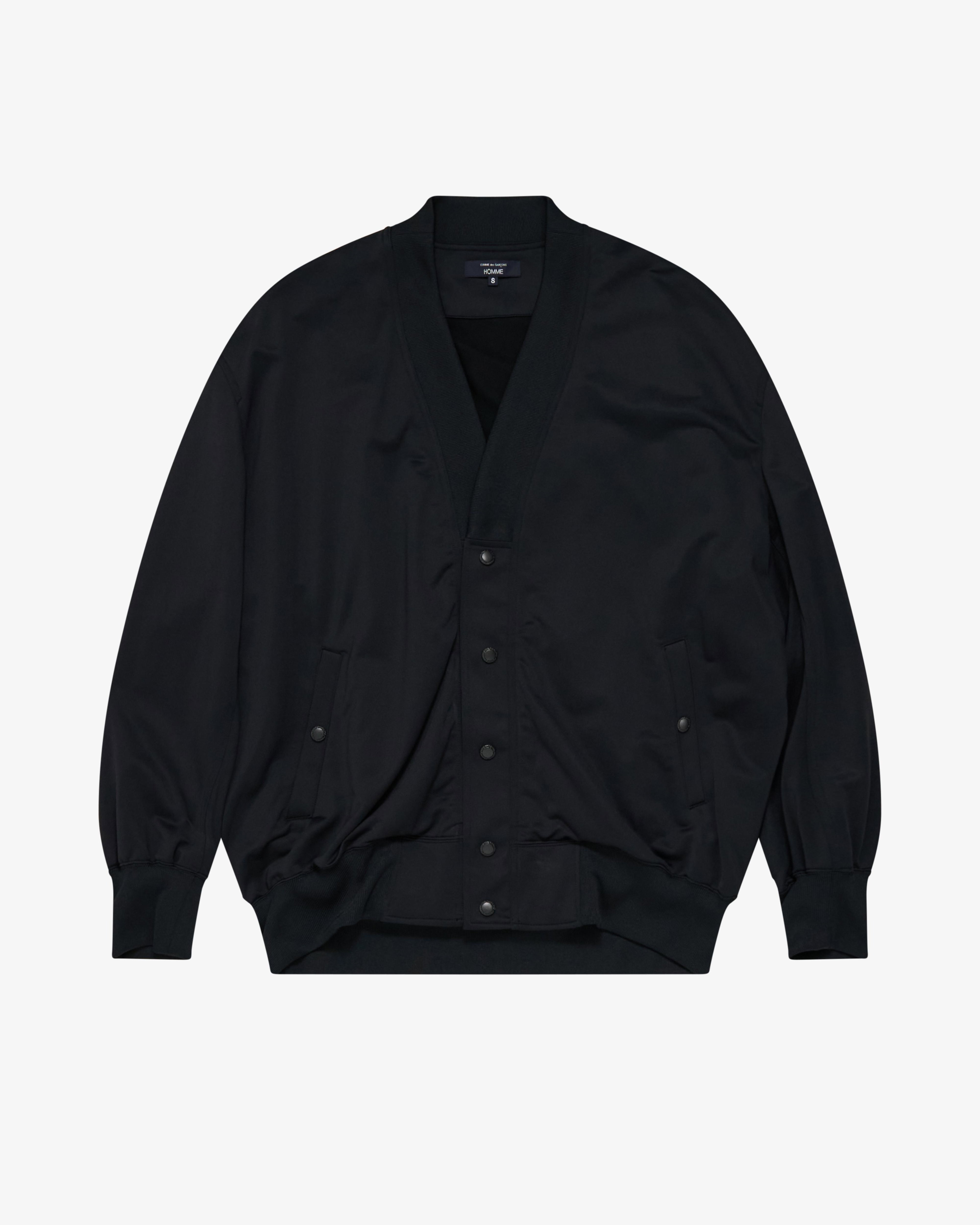 Comme des Garçons Homme - Men's V-Neck Cardigan - (Black) by CDG HOMME