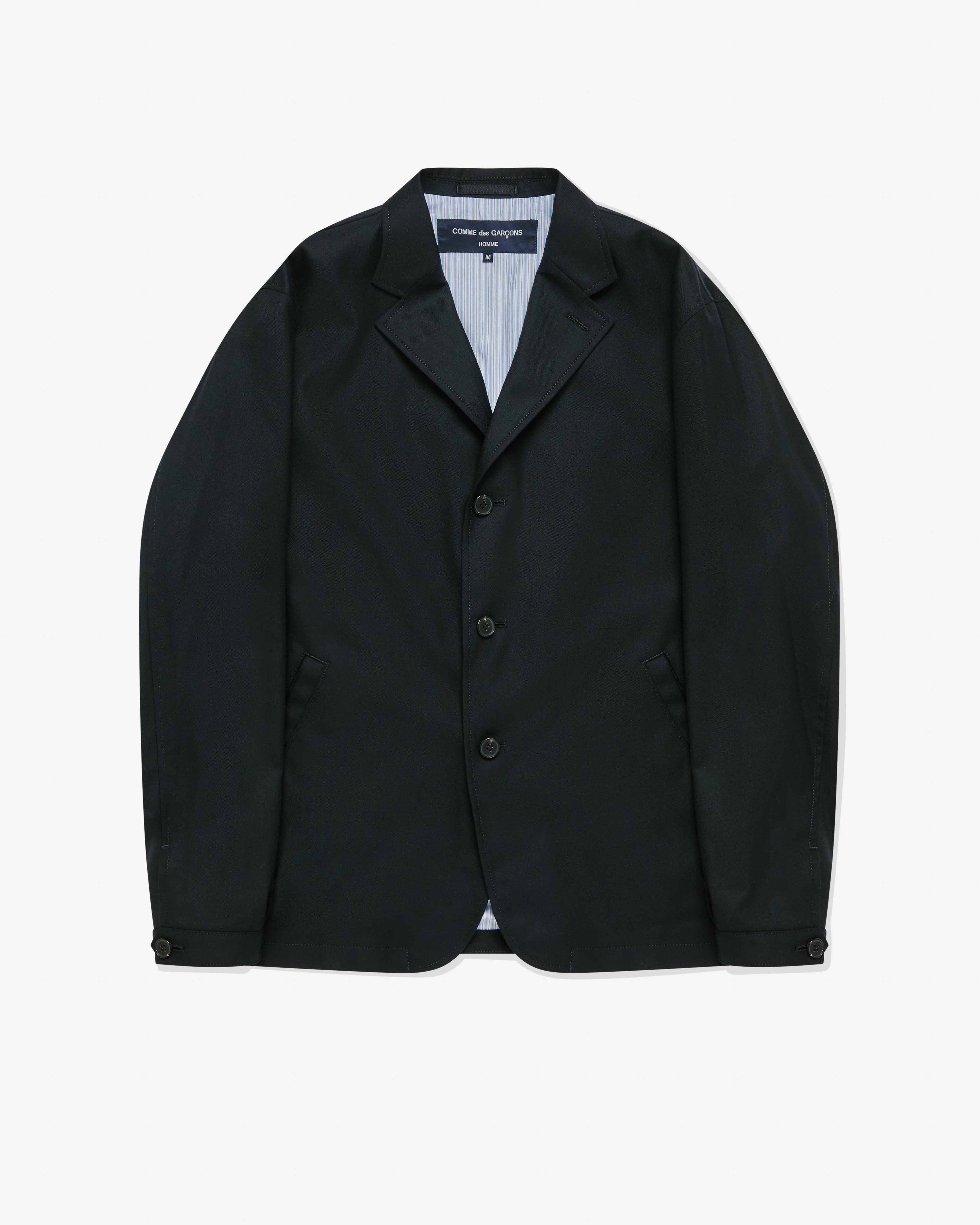 Comme des Garçons Homme - Men’s Wool Gabardine Sports Jacket - (Navy) by CDG HOMME