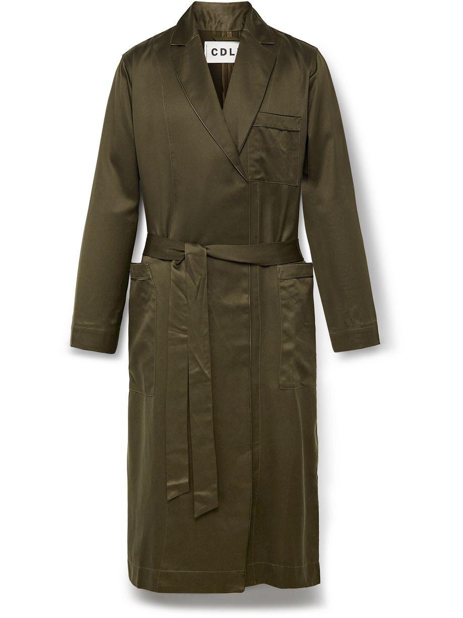 Home Satin-Trimmed Lyocell-Twill Robe by CDLP