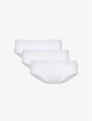 Pack of three branded-waistband supportive-panel stretch-jersey briefs by CDLP