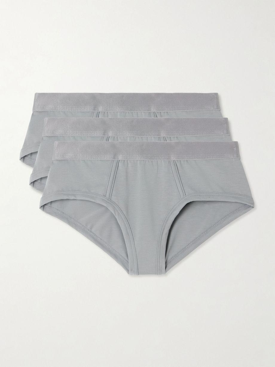 Set of three stretch-TENCEL Lyocell briefs by CDLP