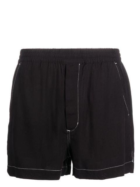 contrast-stitch elasticated-waist shorts by CDLP