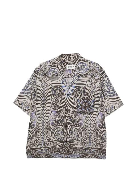 graphic-pattern camp-collar shirt by CDLP