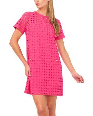 Circle Eyelet Shift Dress by CECE