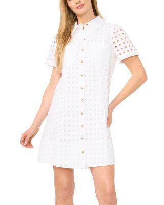 Collared Button Down Babydoll Dress by CECE