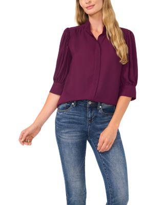 Collared Button Down Blouse by CECE