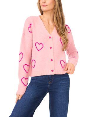 Heart Jacquard Cardigan by CECE