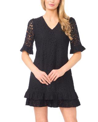 Lace V Neck Shift Dress by CECE