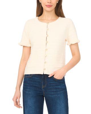 Short Sleeve Sweater Jacket by CECE