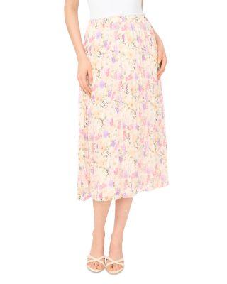 Sunburst Pleated Midi Skirt by CECE
