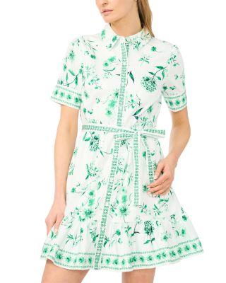 Tie Waist Mini Shirt Dress by CECE