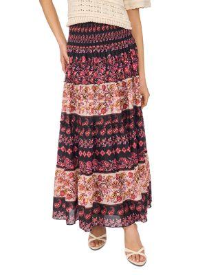 Tiered Smock Waist Maxi Skirt by CECE