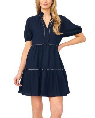 Whipstitched Babydoll Dress by CECE