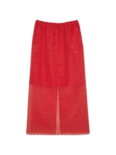Bala floral-lace midi skirt by CECILIE BAHNSEN