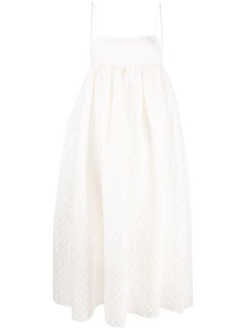 Beth plissé empire-line dress by CECILIE BAHNSEN