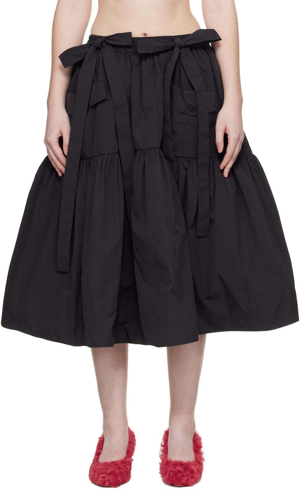Black CBcai Midi Skirt by CECILIE BAHNSEN