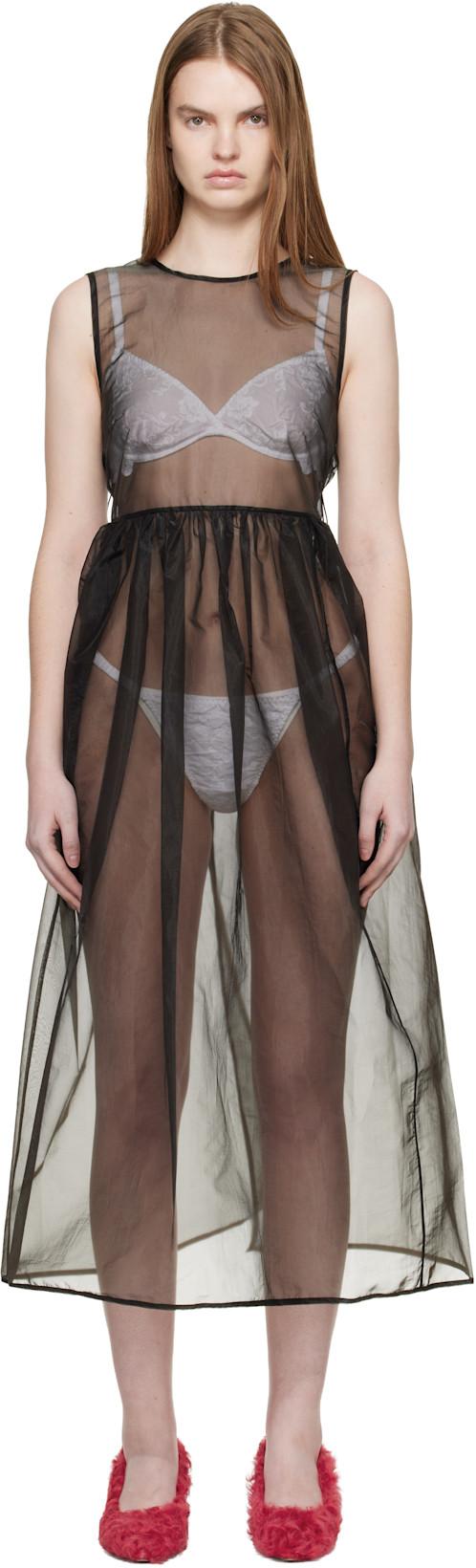 Black CBcamillia Midi Dress by CECILIE BAHNSEN