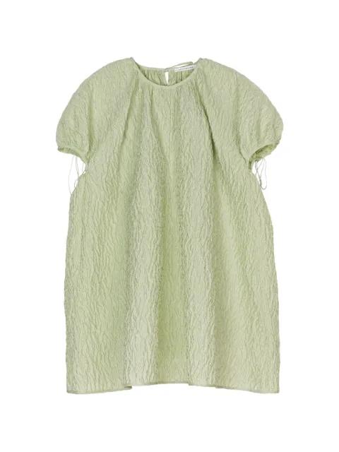 Brenda ruffle-detail textured mini dress by CECILIE BAHNSEN