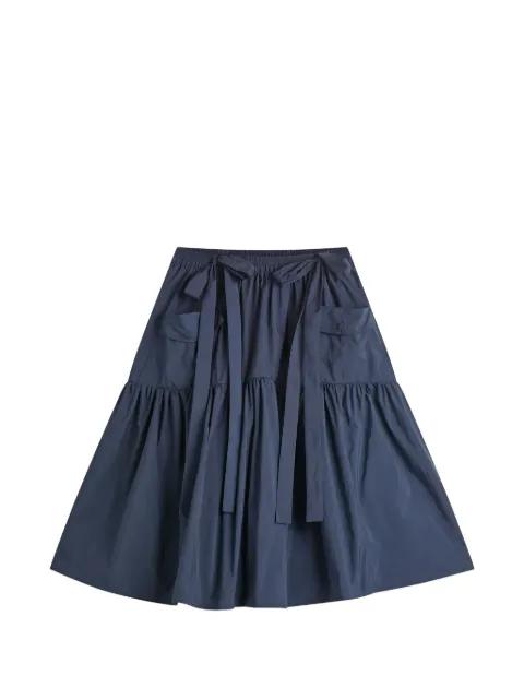 CBcai bow tiered midi skirt by CECILIE BAHNSEN