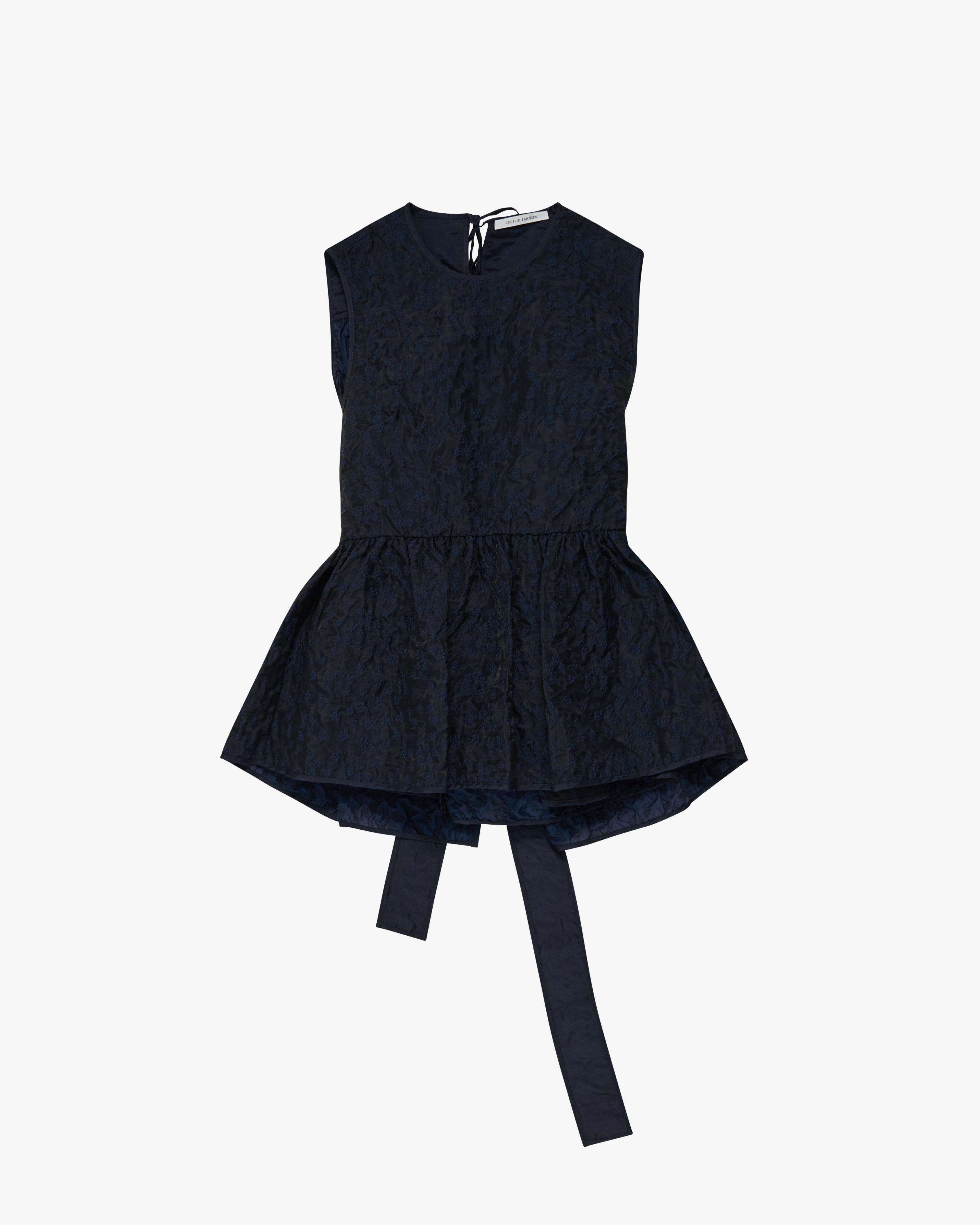 Cecilie Bahnsen - Women's Ea Top Margueritte Cloqué - (Navy) by CECILIE BAHNSEN