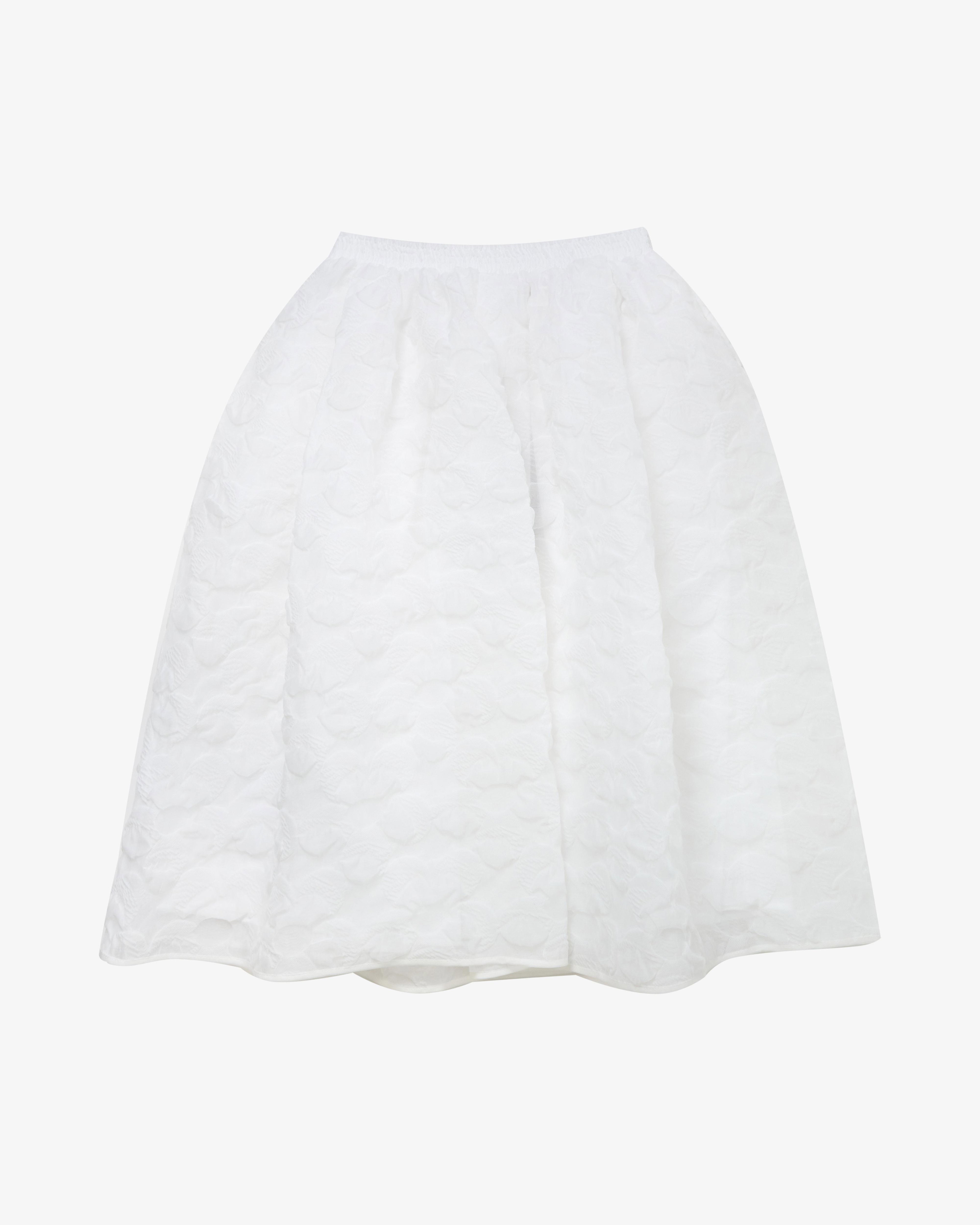 Cecilie Bahnsen - Women's Mala Skirt Plumeria Matelassé - (White) by CECILIE BAHNSEN