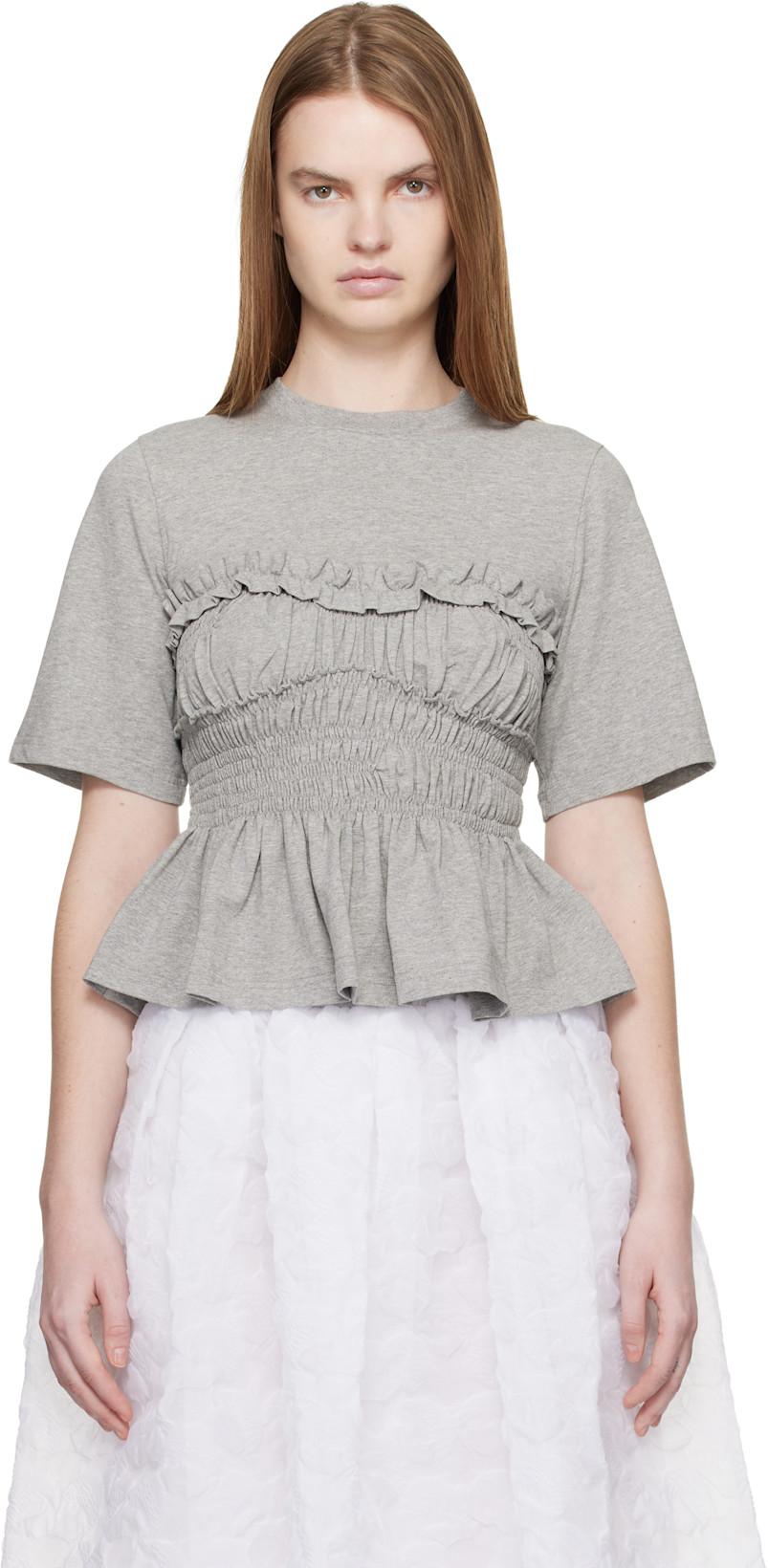 Gray CBvilde T-shirt by CECILIE BAHNSEN