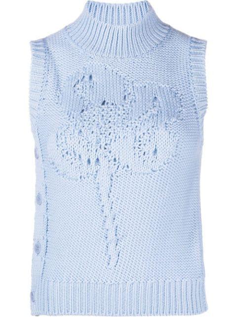 Irina floral knitted wool vest by CECILIE BAHNSEN