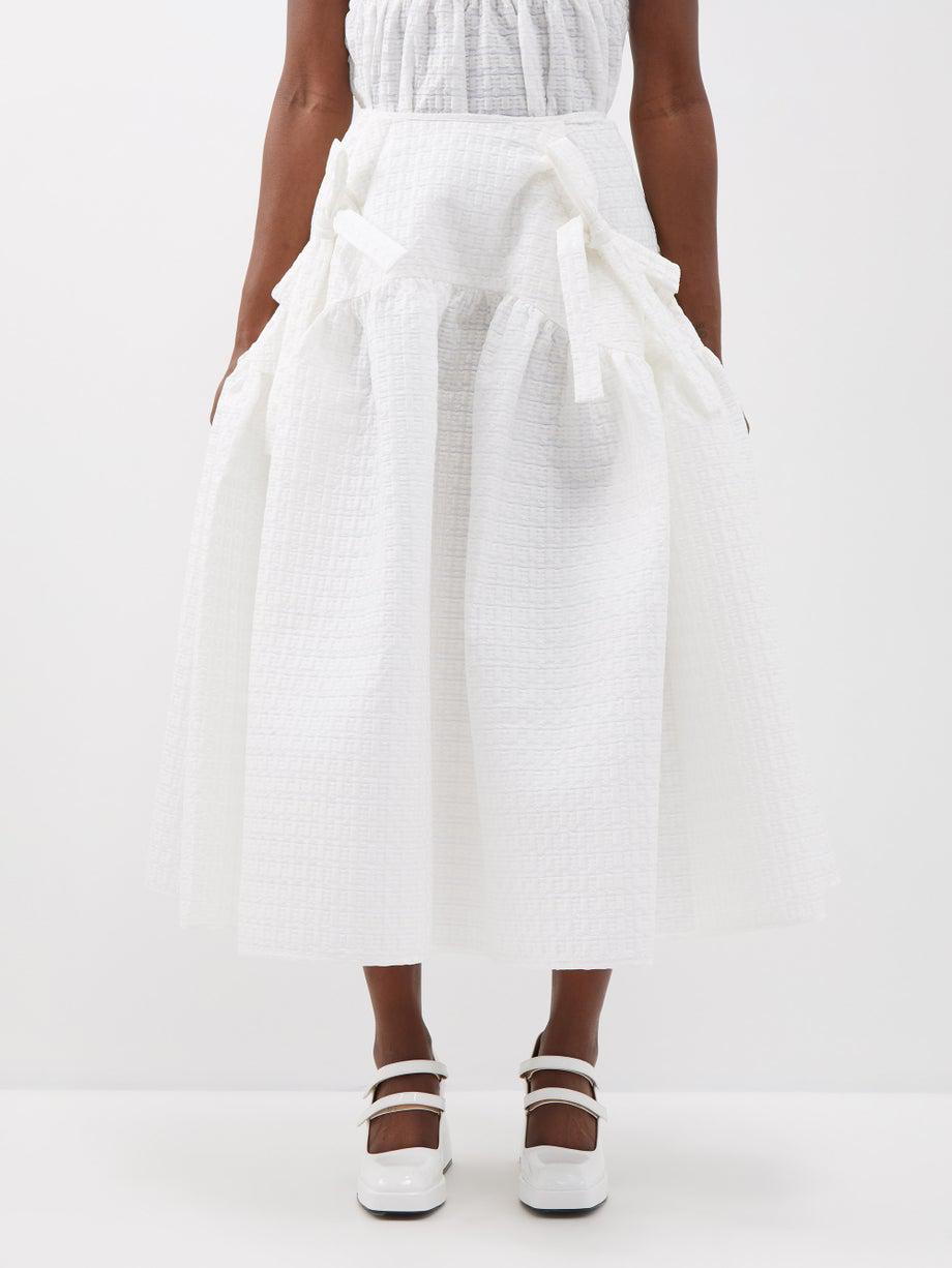 Justice panelled recycled-taffeta midi skirt by CECILIE BAHNSEN  