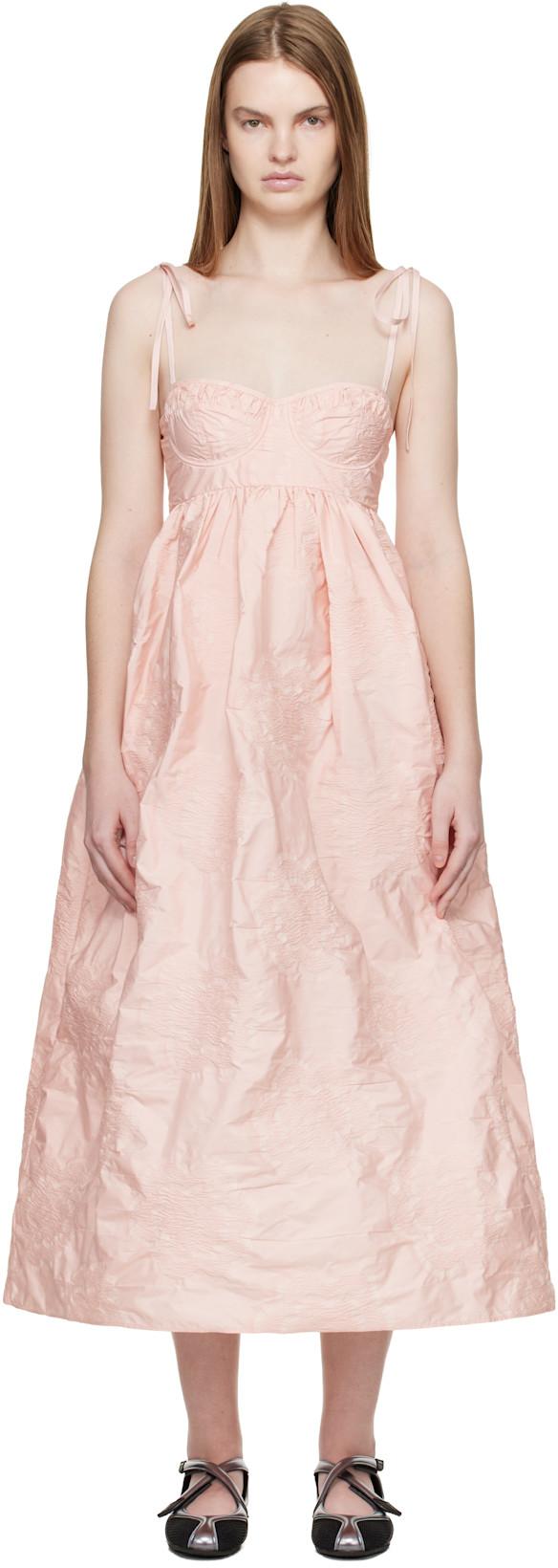 Pink CBalena Midi Dress by CECILIE BAHNSEN