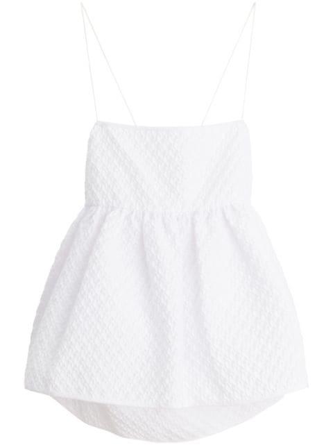 Selena matelassé cotton blend top by CECILIE BAHNSEN