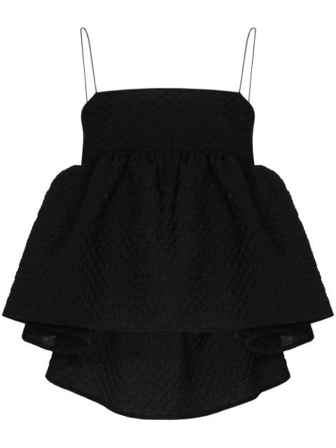 Selena ruffled textured top by CECILIE BAHNSEN