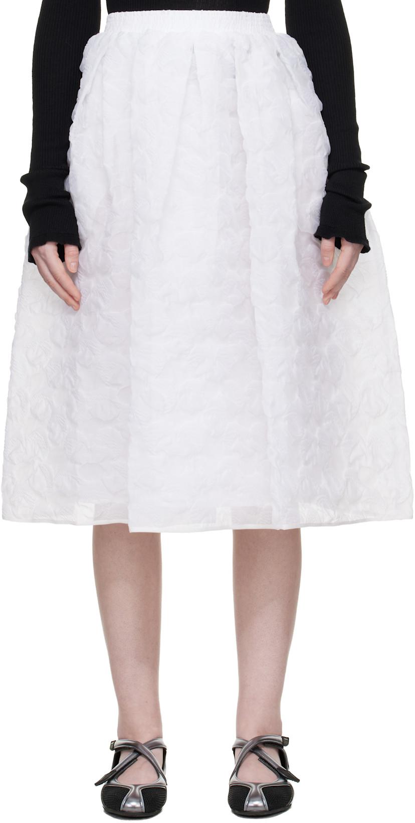 White CBmala Midi Skirt by CECILIE BAHNSEN