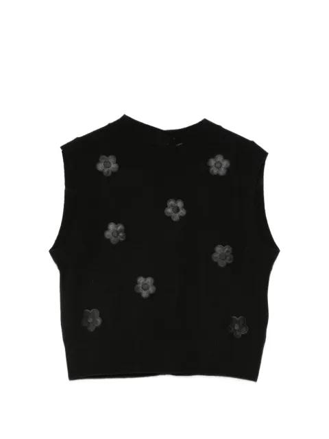 floral-appliqué vest by CECILIE BAHNSEN