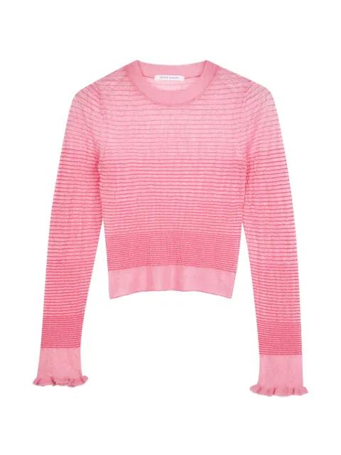 fringed-cuff long-sleeve top by CECILIE BAHNSEN