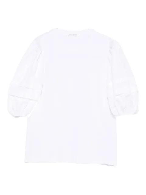 puff-sleeves cotton-blend top by CECILIE BAHNSEN