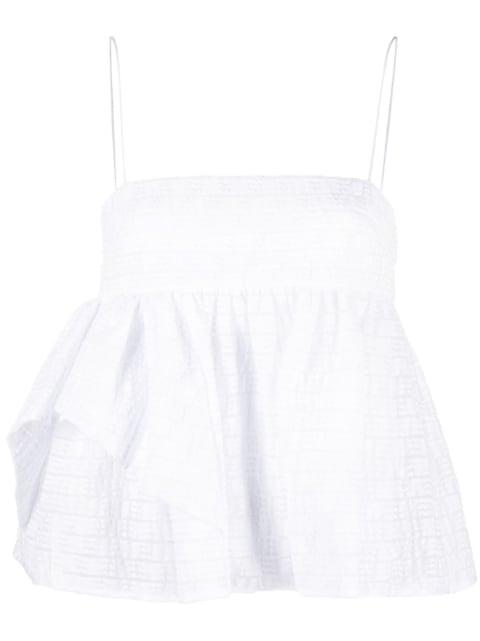 ruffle-detail top by CECILIE BAHNSEN